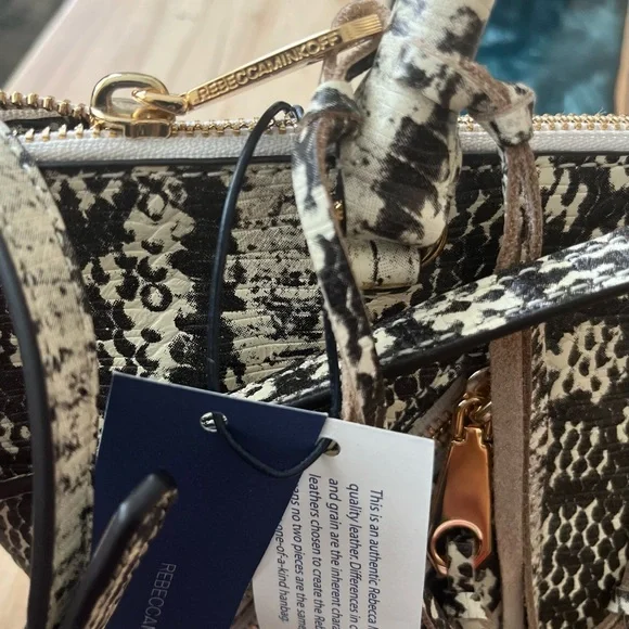 NWT Rebecca Minkoff Snake Print Satchel mini - Picture 11 of 16